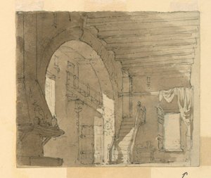 Scénický design, interiér kuchyně od Luigi Ricci