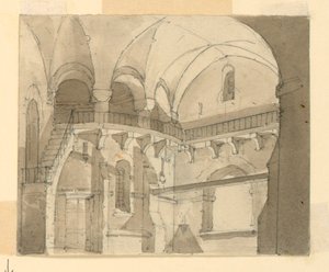 Scéna, interiér věznice od Luigi Ricci