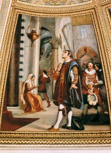 Galileo Galilei sleduje lustr houpající se tam a zpět v katedrále v Pise 1582