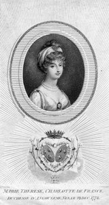 Marie-Therese-Charlotte de Bourbon, vévodkyně z Angouleme a Dauphine z Francie, 1805.