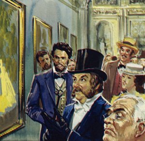 La Loge byl Renoirův příspěvek k první výstavě impresionistů (barevná litografie). od Luis Arcas Brauner