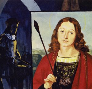 Rafael začal dostávat vlastní zakázky (barevná litografie). od Luis Arcas Brauner