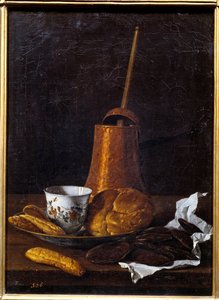 Čokoláda. Obraz Luise Melendeze (1716 - 1780), španělská škola