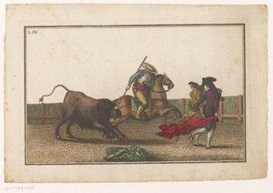Picador strčí kopí do býka Coleccion de las principales suertes de una corrida de toros (název série) Sbírka nejdůležitějších býčích manévrů (název série)