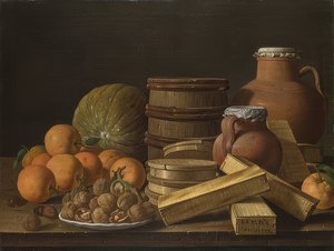 Zátiší s pomeranči a vlašskými ořechy. 1772 od Luis Egidio Melendez