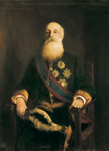 Portrét Alejandra PIDAL Y MON (1846-1913) španělského politika a člena skupiny Katolické unie. Obraz od Luise Menendeze Pidala (1861-1932) od Luis Menendez Pidal