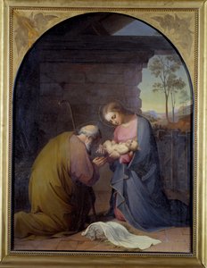Adoration of Jesus (Ježíš a Maria uctívající Ježíše) Malba Luisy Mussini Piaggio (1830-1865) Rozměr 109x81 cm Genes, Galleria d