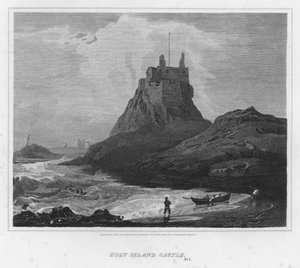 Hrad Holy Island (rytina) od Luke (after) Clennell