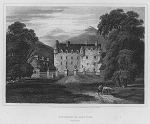 Traquair Castle, Peebleshire (rytina)