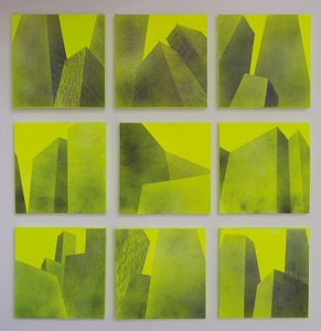 Série Constructed I - IX, , 2014 (akryl na plátně)