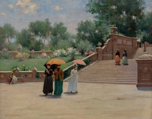 V parku, asi 1894 (olej na plátně) od Luther Emerson van Gorder
