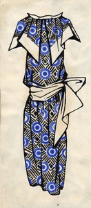 Návrh na šaty, 1924. od Lyubov Sergeevna Popova