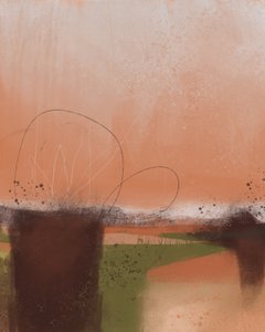 Teplý abstraktní horizont od MANSI SAXENA