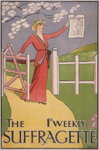 Plakát pro noviny The Suffragette, c1910-c1915 od M Bartels
