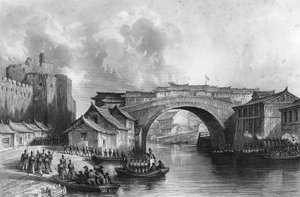 Západní brána Ching-keang-foo Zhenjiang, Čína, 21. července 1842, 1857.