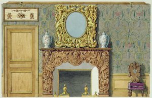 Komín v jídelně v rue Fortune, dům koupil Balzac v roce 1847