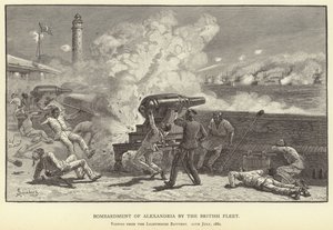 Bombardování Alexandrie britskou flotilou od M. Schonberg