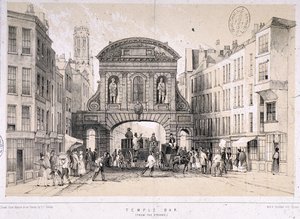 Temple Bar, Londýn, c1845