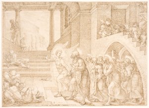 Apoštolové jsou propuštěni z vězení andělem od Maarten van Heemskerck