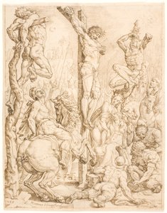 Kristus na kříži, mezi zloději od Maarten van Heemskerck