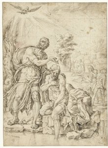 Křest Kristův od Maarten van Heemskerck