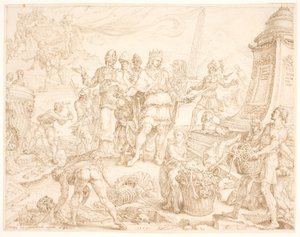 Josiáš nařídil, aby byl ušetřen hrob Božího muže, který přišel z Judy od Maarten van Heemskerck