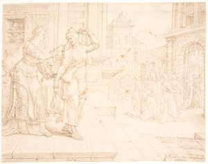 Judith se připravuje na cestu do tábora nepřátel od Maarten van Heemskerck