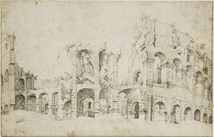 Maarten van Heemskerck - Řím, Koloseum od Maarten van Heemskerck