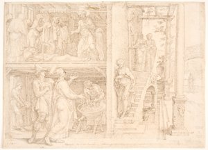 Peter probudí Tabithu od Maarten van Heemskerck
