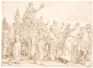 Triumfální vůz Bohatství (bohatý) od Maarten van Heemskerck