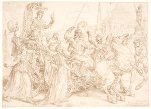 Triumfální vůz Hrdost od Maarten van Heemskerck