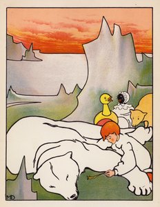 "Spálené peří pod nosem" (barevná litografie)