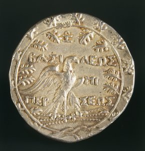 Tetradrachma makedonského krále Persea, ražená v Pelle, Makedonské království, rub, kolem 179-168 př. n. l. (stříbrná) od Macedonian