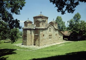 Klášterní kostel sv. Pantaleimona, postavený kolem roku 1164