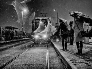 Tramvaj ve sněhové vánici od Maciej Przeklasa