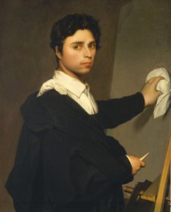 Ingres jako mladý muž, kolem 1850-60 (olej na plátně) od Madame Gustave Hequet