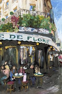 Café De Flore, 2019 (akrylová barva na archivním pigmentovém tisku)