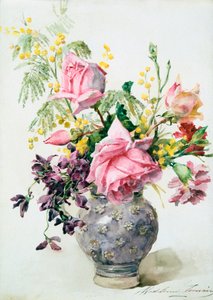 "Váza růží", c1865-1928 od Madeleine Jeanne Lemaire