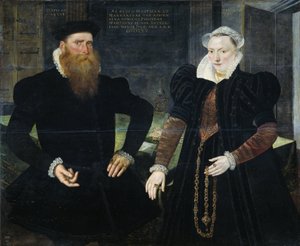 Portrét Gillis Hooftman, majitele lodi, a jeho manželky Margaretha van Nispen (Gilles van Eichelenberg, zvaný Hoffman)