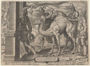 Bohatý muž a chudý Lazar. 1563 od Maerten van Heemskerck