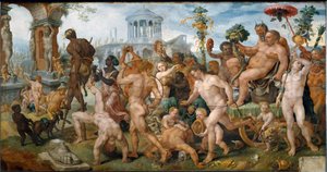 Triumfální průvod Silene (malba od Maerten van Heemskerck