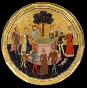Zahrada lásky, kolem roku 1370 od Maestro di Deschi Da Parto