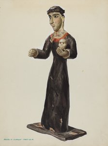 Bulto - Santa Rita, c. 1938. od Majel G. Claflin