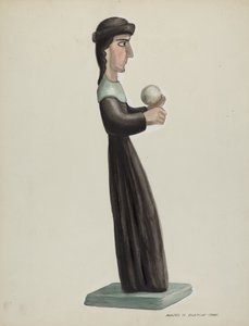 Vyřezávané a malované Santo - Santa Rita, 19351942. od Majel G. Claflin