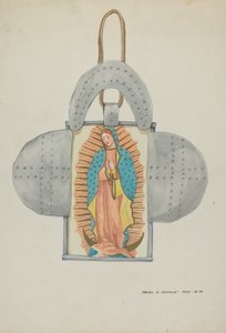 Ručně kreslené Guadalupe v cínové formě, c. 1937. od Majel G. Claflin