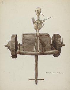 Penetente Death Cart & Death Figure, c. 1937. od Majel G. Claflin