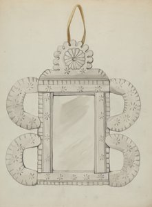 Plechový rám na zrcadlo, c. 1936. od Majel G. Claflin
