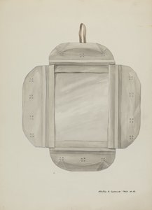 Plechový rám na zrcadlo, c. 1937. od Majel G. Claflin