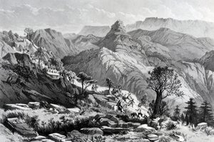 Na pochodu poblíž Dongolo, vyryl James Ferguson, 1868 od Major A.G.F. Hogg