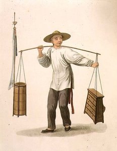 Tesař, deska 30 z knihy "The Costume of China", vyryl J. Dadley